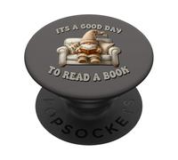 Funny Reading GNOME for Women Its A Good Day to Read A Book PopSockets PopGrip Adhésif