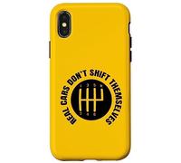 Funny Real Cars Don't Shift Itself Stick Shift Hummor Coque pour iPhone X/XS