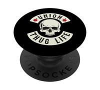 Funny Red for Ed Union Thug Retro SpEd Teacher Appreciation PopSockets PopGrip Adhésif