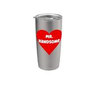 Funny Red Mr. Handsome Heart Print pour hommes et garçons Gobelet isotherme en acier inoxydable double paroi
