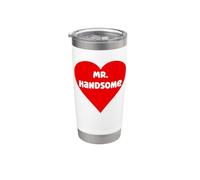 Funny Red Mr. Handsome Heart Print pour hommes et garçons Gobelet isotherme en acier inoxydable double paroi