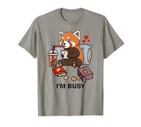 Funny Red Panda Im Busy Boba Tea Snacks Zoo Garçons Filles Enfants T-Shirt