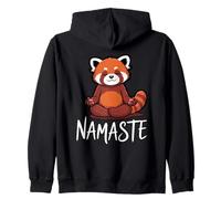 Funny Red Panda Namaste Yoga Humor Fire Fox for Women Girls Sweat à Capuche