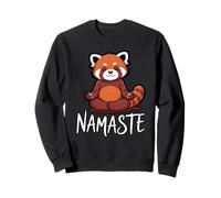 Funny Red Panda Namaste Yoga Humor Fire Fox for Women Girls Sweatshirt