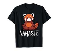 Funny Red Panda Namaste Yoga Humor Fire Fox for Women Girls T-Shirt