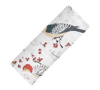 Funny Red - Tapis de yoga en caoutchouc naturel antidérapant avec sac de transport 180,3 x 66 cm