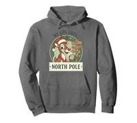 Funny Reindeer Christmas GPS Says North Pole Holiday Humor Sweat à Capuche