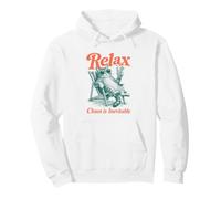 Funny Relax Chaos is Inevitable Funny Cat Sweat à Capuche