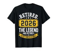 Funny Retired 2026 Ce n'est Plus Mon problème Retraite 2026 T-Shirt Graphique avec Valeur