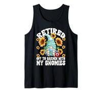 Funny Retired Mom GNOME for Women Sunflower Retirement Nurse Débardeur