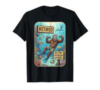 Funny Retired Not My Problem Anymore Scuba Bigfoot T-Shirt