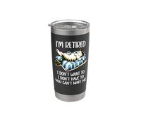 Funny Retirement Cat Not My Problem Im Retired Dont Have To Gobelet isotherme en acier inoxydable double paroi