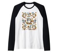 Funny Retirement GNOME for Retired Mom and Sunflower Dad Manche Raglan