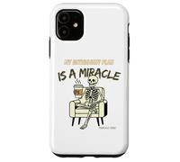 Funny Retirement Plan Miracle Squelette Coffee Finance Coque pour iPhone 11
