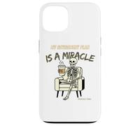 Funny Retirement Plan Miracle Squelette Coffee Finance Coque pour iPhone 13