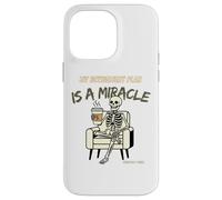 Funny Retirement Plan Miracle Squelette Coffee Finance Coque pour iPhone 14 Pro Max