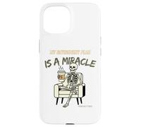 Funny Retirement Plan Miracle Squelette Coffee Finance Coque pour iPhone 15
