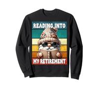Funny Retirement Saying Reading Into My Retirement GNOME Dad Sweatshirt