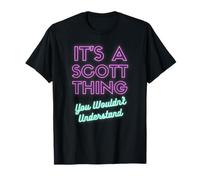 Funny Retro 90s Scott Surname Quote Family Group Photo T-Shirt