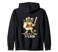 Funny Retro Medieval Knight Frog T'was The 'Tism M'Lord Sweat à Capuche