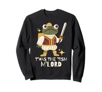 Funny Retro Medieval Knight Frog T'was The 'Tism M'Lord Sweatshirt