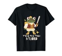 Funny Retro Medieval Knight Frog T'was The 'Tism M'Lord T-Shirt