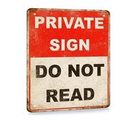 Funny Retro Metal Sign Do Not Read Vintage Distressed Tin Plaque Wall-Art for Home Office Library 8 X 12 in