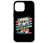 Funny Retro Old Cassette Tape Cartoon with Walker Nostalgie Coque pour iPhone 16 Pro Max