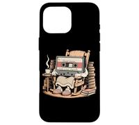 Funny Retro Old Cassette Tape Cartoon with Walker Nostalgie Coque pour iPhone 16 Pro Max