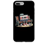 Funny Retro Old Cassette Tape Cartoon with Walker Nostalgie Coque pour iPhone 7 Plus/8 Plus