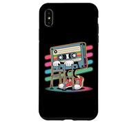 Funny Retro Old Cassette Tape Cartoon with Walker Nostalgie Coque pour iPhone XS Max