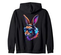 Funny Retro Rabbit Animal Lover Cute Bunny Art Sweat à Capuche