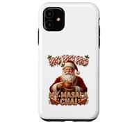 Funny Retro Santa Masala Chai Tea Christmas Humor Coque pour iPhone 11
