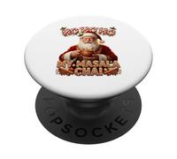 Funny Retro Santa Masala Chai Tea Christmas Humor PopSockets PopGrip Adhésif