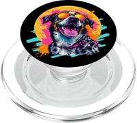 Funny Retro Vintage 80s 90s Catahoula Leopard Dog Lover PopSockets PopGrip pour MagSafe