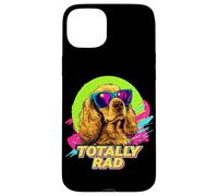 Funny Retro Vintage 80s 90s Totally Rad Cocker Spaniel Lover Coque pour iPhone 15 Plus