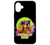 Funny Retro Vintage 80s 90s Totally Rad Cocker Spaniel Lover Coque pour iPhone 16 Plus
