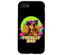 Funny Retro Vintage 80s 90s Totally Rad Cocker Spaniel Lover Coque pour iPhone SE (2020) / 7/8
