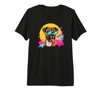 Funny Retro Vintage 80s Boxer Dog Lover T-Shirt Haut de Gamme