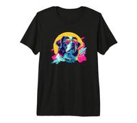 Funny Retro Vintage 80s Saint Bernard Lover T-Shirt Haut de Gamme