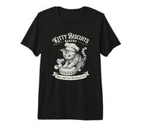 Funny Retro Vintage Baking Kitty Biscuits Bakery Cat Lover T-Shirt Haut de Gamme