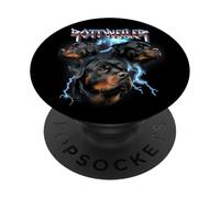 Funny Retro Vintage Black Heavy Metal Band Rottweiler Lover PopSockets PopGrip Adhésif