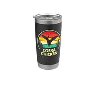 Funny Retro Vintage Cobra Chicken Goose Lover Gobelet isotherme en acier inoxydable double paroi