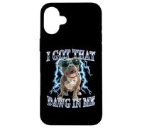 Funny Retro Vintage Got That Dawg in Me Pitbull Heavy Metal Coque pour iPhone 16 Plus