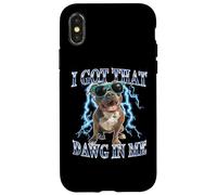 Funny Retro Vintage Got That Dawg in Me Pitbull Heavy Metal Coque pour iPhone X/XS