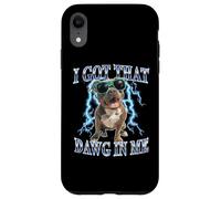 Funny Retro Vintage Got That Dawg in Me Pitbull Heavy Metal Coque pour iPhone XR