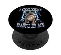 Funny Retro Vintage Got That Dawg in Me Pitbull Heavy Metal PopSockets PopGrip Adhésif