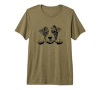 Funny Retro Vintage Logo Happy Face Jack Russell Terrier T-Shirt Haut de Gamme