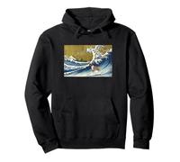 Funny Retro Vintage Surfing A Wave Boxer Dog Breed Lover Sweat à Capuche