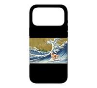 Funny Retro Vintage Surfing A Wave Golden Retriever Lover Coque pour iPhone 17 Pro Max